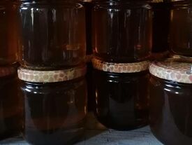 pots de miel sans étiquette